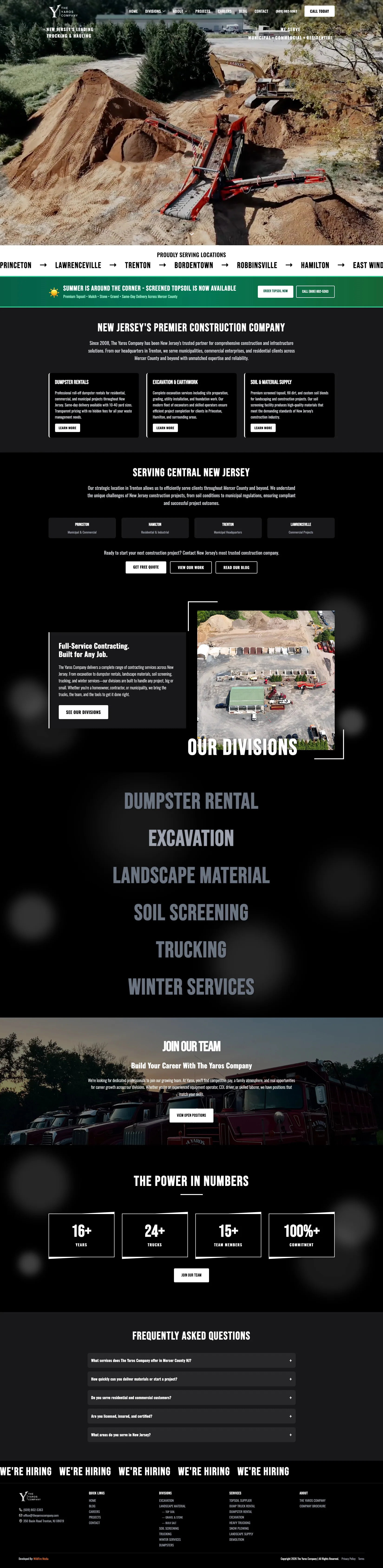 The Yaros Company website preview
